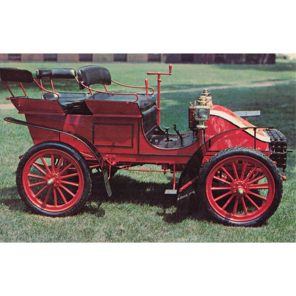 1901 Autocar Automobile Smithsonian Institution Vintage Postcard car red art